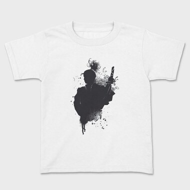 Japanese Samurai Warrior Ink Art, Tricou Copii