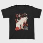 Japanese Wolf Floral, Tricou Copii