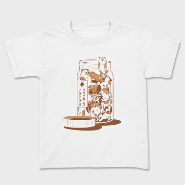 Jar Of Dog Animals Dogtors Medicine Cartoon, Tricou Copii