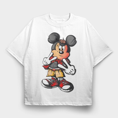 Mickey Mouse Urban Style, Tricou Oversize Barbati (Unisex)