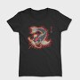 Japanese Koi Flames Fire Traditional, Tricou Femei