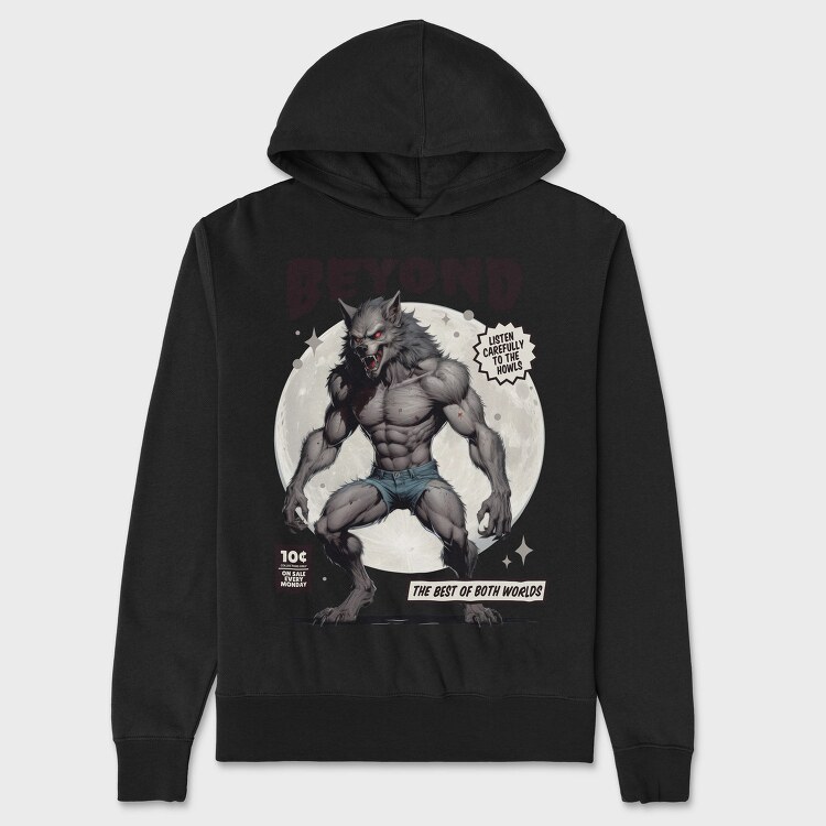 Beyond Werewolf Comic Trend, Hanorac Oversize Barbati (Unisex)