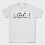 Bicycle Over Heartbeat Line, Tricou Barbati (Unisex)