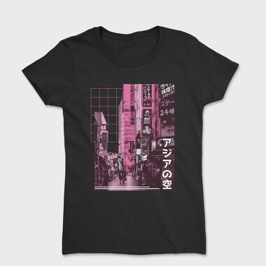 Japanese City Photographic Asian Street, Tricou Femei