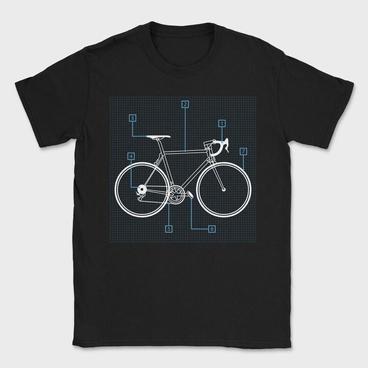 Bicycle Transport Instructions Bike, Tricou Barbati (Unisex)