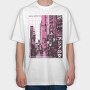 Japanese City Photographic Asian Street, Tricou Oversize Barbati (Unisex)