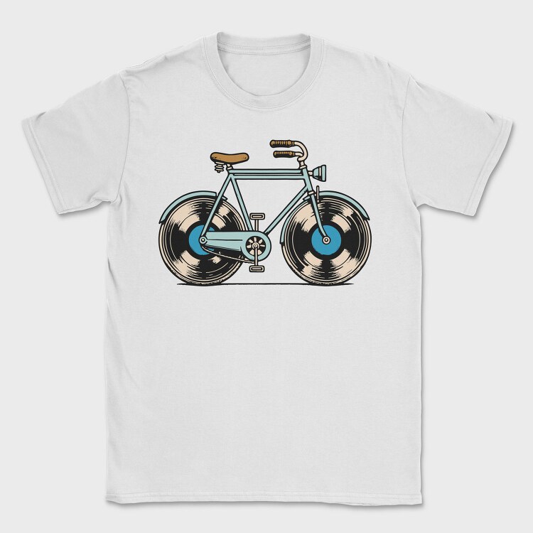 Bicycle Vinyl Record Bike, Tricou Barbati (Unisex)