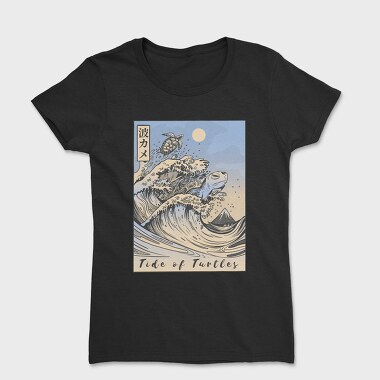 Japanese Turtle Ukiyo Wave Sea, Tricou Femei