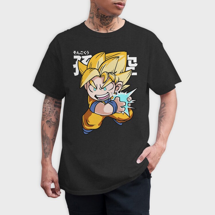 Funko Anime Son Goku Dragon Ball Z, Tricou Barbati (Unisex)