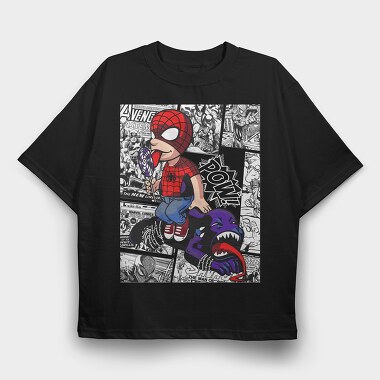 Spiderman Candy Comic Urban Art 99, Tricou Oversize Barbati (Unisex)