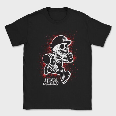 Super Mario Skeleton Blood Splatter, Tricou Barbati (Unisex)