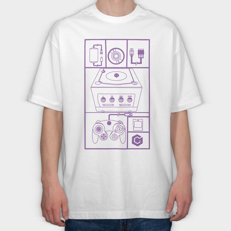 Retro Gaming Entertainment System 2, Tricou Oversize Barbati (Unisex)