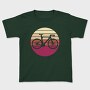 Bike Silhouette Retro Sunset, Tricou Copii