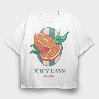 Juicy Days Citrus Summer, Tricou Oversize Barbati (Unisex)