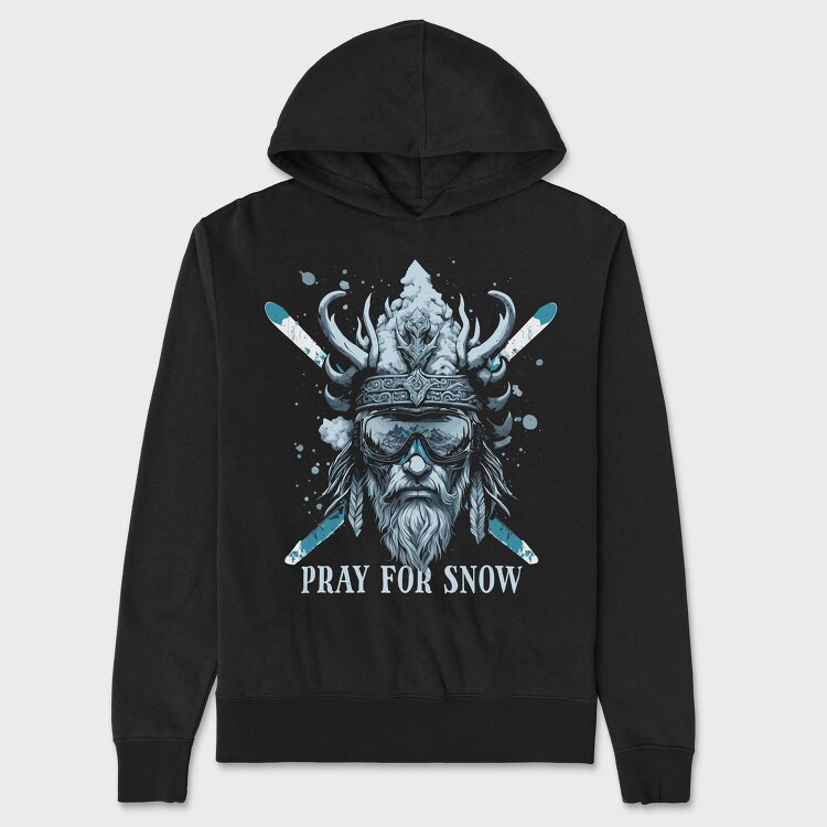 Nordic Skiing Viking God, Hanorac Oversize Barbati (Unisex)