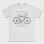 Biker Text Bicycle, Tricou Barbati (Unisex)