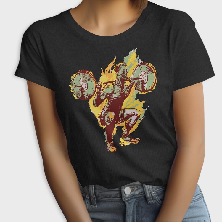 Man Squat Lift Up, Tricou Femei