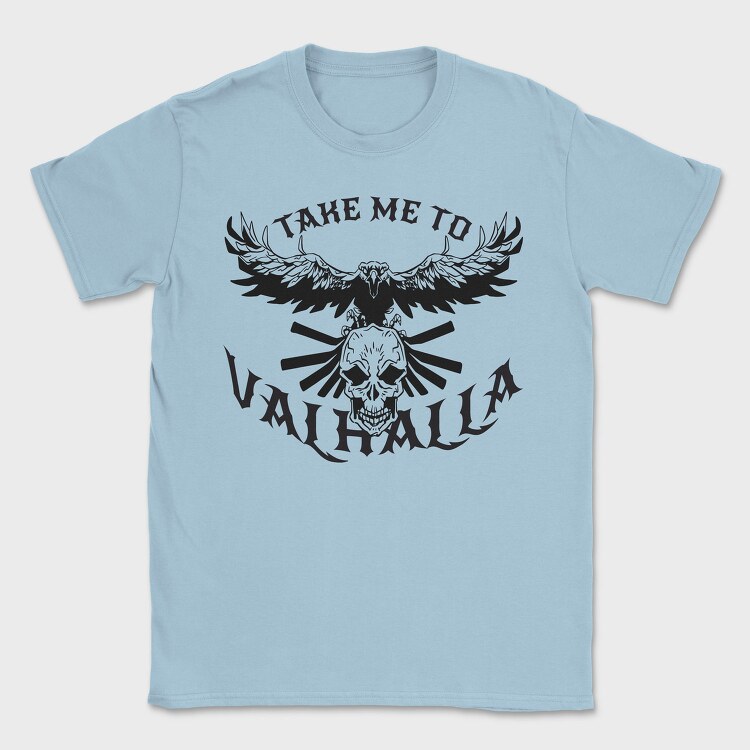Bird Flying On Skull Crow Front, Tricou Barbati (Unisex)