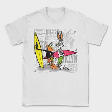 Sylvester Tweety Surfing Brooklyn Urban Art 99, Tricou Barbati (Unisex)