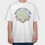 Nightime Best Time Moon Flower Power Nature 12, Tricou Oversize Barbati (Unisex)