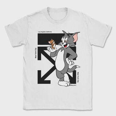 Tom And Jerry City Trip Los Angeles New York, Tricou Barbati (Unisex)