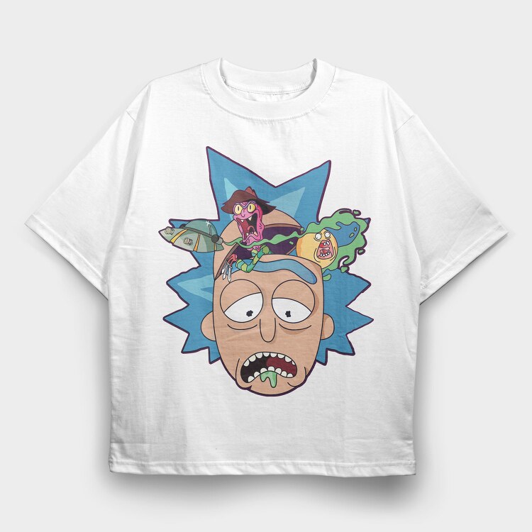 Rick and Morty 23, Tricou Oversize Barbati (Unisex)