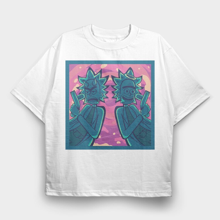 Rick and Morty 22, Tricou Oversize Barbati (Unisex)