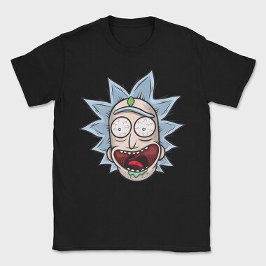 Zombie Rick Morty Eyes Blood, Tricou Barbati (Unisex)