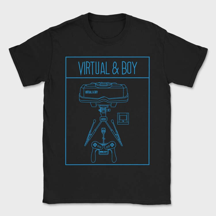 Retro Gaming Virtual And Boy, Tricou Barbati (Unisex)