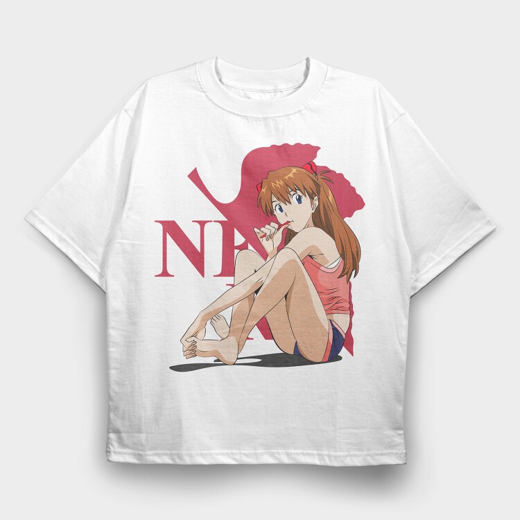 Asuka Langley Sohryu, Tricou Oversize Barbati (Unisex)
