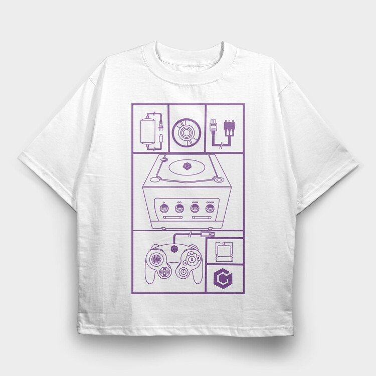 Retro Gaming Entertainment System 2, Tricou Oversize Barbati (Unisex)