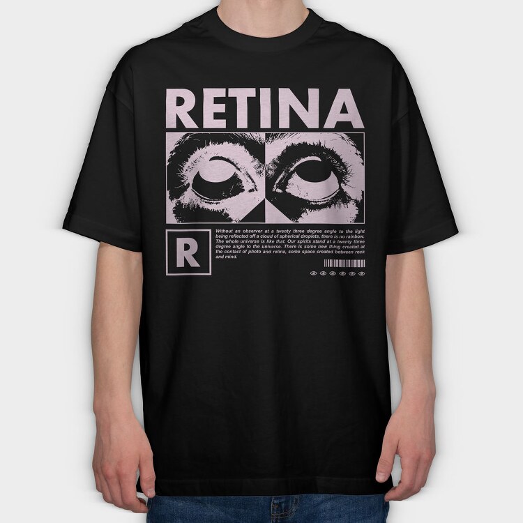 Retina 2, Tricou Oversize Barbati (Unisex)