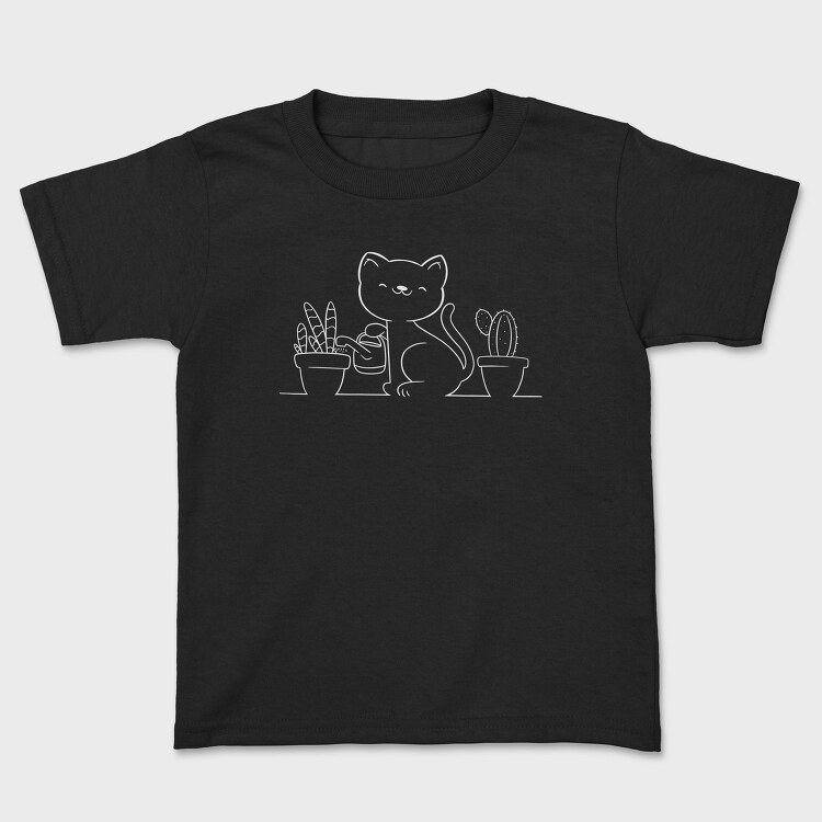 Cat And Plants (2), Tricou Copii