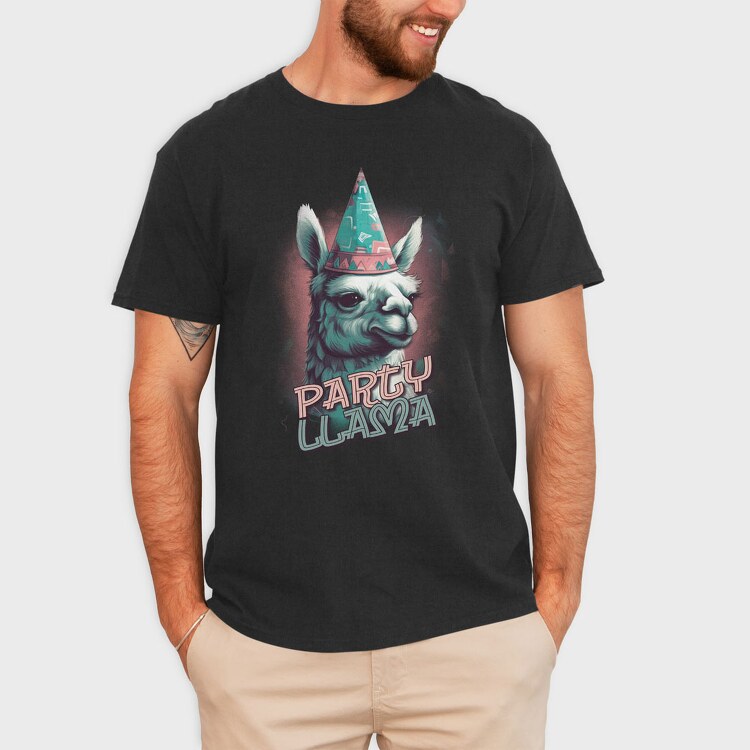 Llama Birthday Party, Tricou Barbati (Unisex)