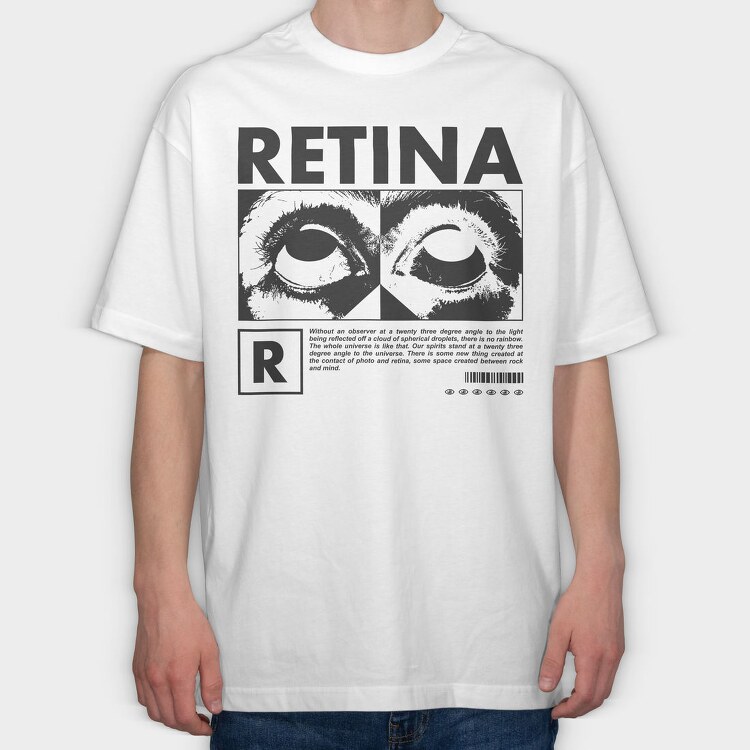 Retina 1, Tricou Oversize Barbati (Unisex)