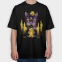 Cat Magic Candle Ritual, Tricou Oversize Barbati (Unisex)