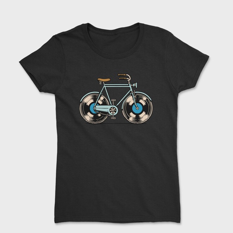 Bicycle Vinyl Record Bike, Tricou Femei