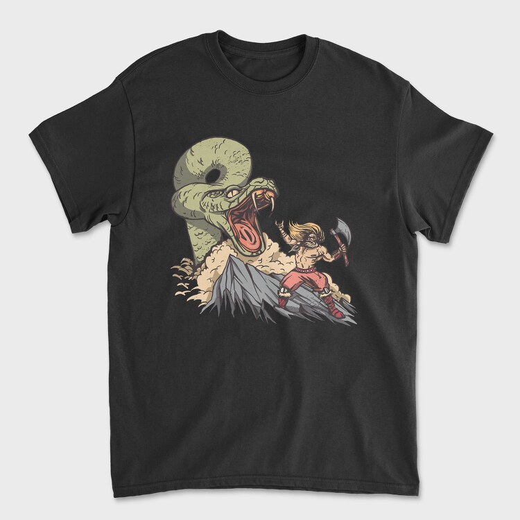 Snake vs Viking, Tricou Barbati (Unisex)