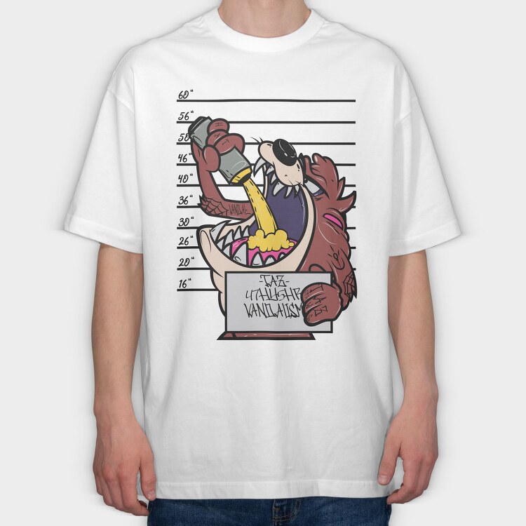 Prisoner Tasmanian Devil, Tricou Oversize Barbati (Unisex)