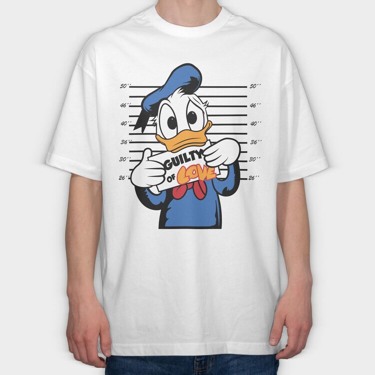 Prisoner Donald Duck, Tricou Oversize Barbati (Unisex)