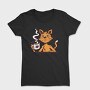 Cat Drinking Coffee, Tricou Femei
