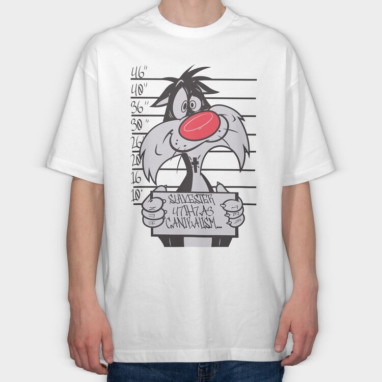 Prisoner Sylvester, Tricou Oversize Barbati (Unisex)
