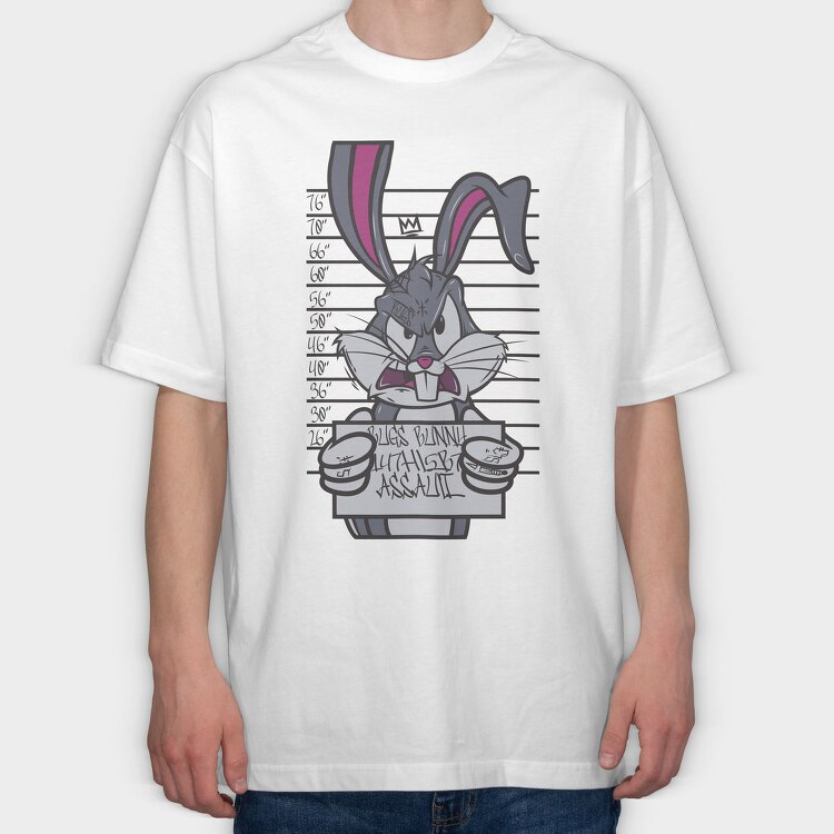 Prisoner Bugs Bunny, Tricou Oversize Barbati (Unisex)