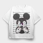 Prisoner Mickey Mouse, Tricou Oversize Barbati (Unisex)