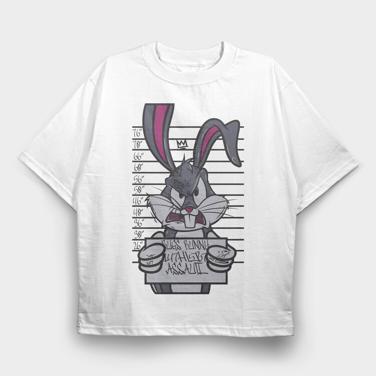 Prisoner Bugs Bunny, Tricou Oversize Barbati (Unisex)