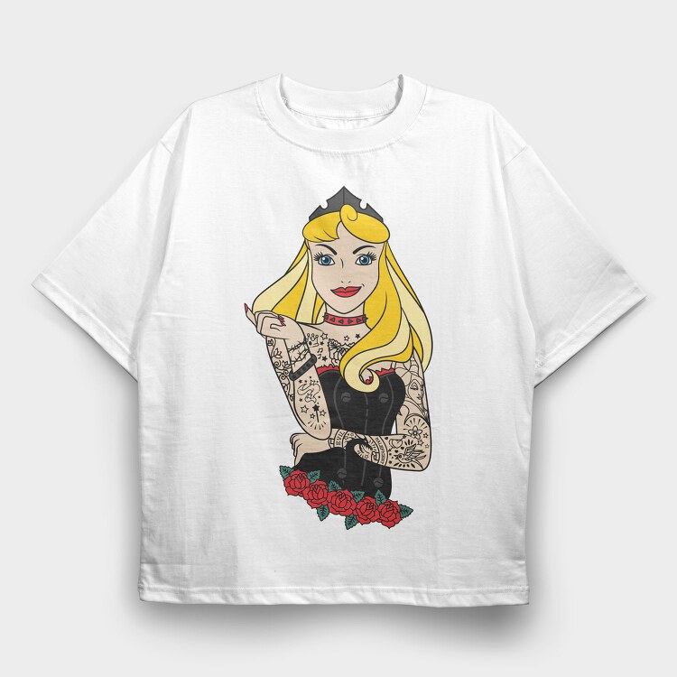 Princess Rockstar 5, Tricou Oversize Barbati (Unisex)