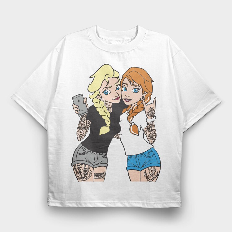 Princess Rockstar 1, Tricou Oversize Barbati (Unisex)