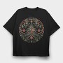 Decorative Christmas Tree Wreath, Tricou Oversize Barbati (Unisex)
