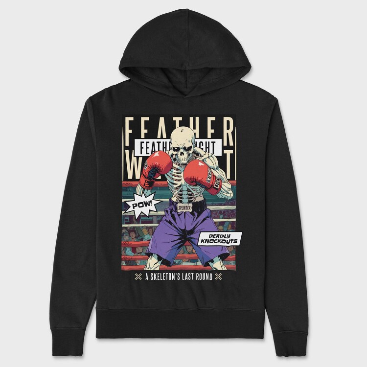 Featherweight Boxing Skeleton Trend, Hanorac Oversize Barbati (Unisex)