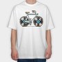 Bicycle Vinyl Record Bike, Tricou Oversize Barbati (Unisex)